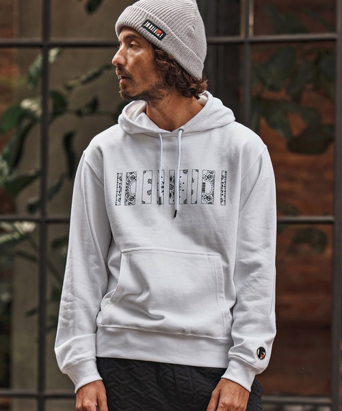 felkod(フィルコッド)の「mpa4259- Bandana Barcode Print Hoodie バンダナ柄バーコードプリントパーカー(F26F210)(パーカー・メンズ・ホワイト/ブラック/ライトピンク・L/M/S/XL)」の9枚目の写真