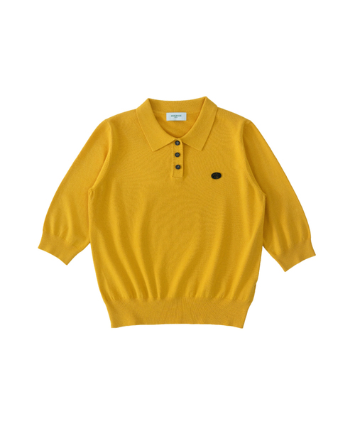 MONBIRDIE GOLF(モンバーディーゴルフ)の「クラウドポロニット_MUSTARD(ニット/セーター・レディース・マスタード・FREE)」の1枚目の写真