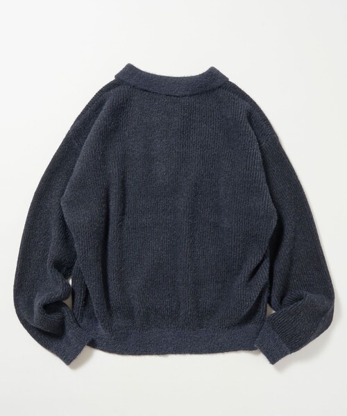FREAK'S STORE(フリークスストア)の「限定展開 衿付 ハーフジップ ニット / マフポケット ドロップショルダー(ニット/セーター・メンズ・ブルー/ブラック/ブラウン・LARGE/SMALL/MEDIUM)」の8枚目の写真