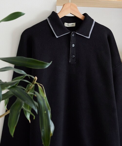 FREAK'S STORE(フリークスストア)の「限定展開 フェイクレイヤード 配色 ポロニット(ニット/セーター・メンズ・ブラウン/チャコールグレー/ブラック/ネイビー・MEDIUM/LARGE)」の2枚目の写真