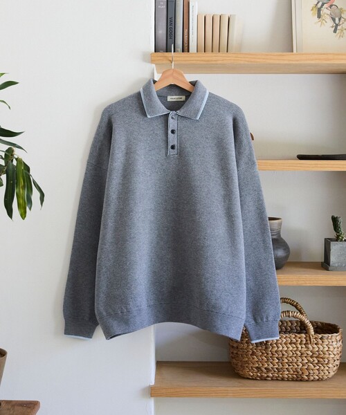 FREAK'S STORE(フリークスストア)の「限定展開 フェイクレイヤード 配色 ポロニット(ニット/セーター・メンズ・ブラウン/チャコールグレー/ブラック/ネイビー・MEDIUM/LARGE)」の5枚目の写真