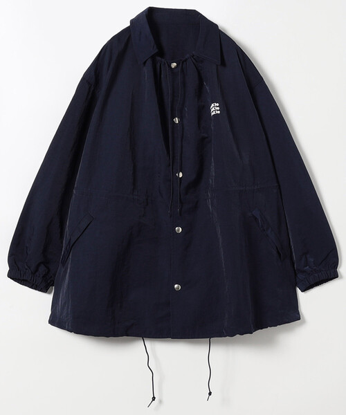 FREAK'S STORE(フリークスストア)の「crinkle crinkle crinkle/クリンクルクリンクルクリンクル gather monster coach jacket/ギャザー モンスターコーチジャケット(ナイロンジャケット・レディース・ネイビー/ブラック・フリ-)」の1枚目の写真