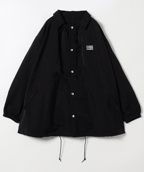 FREAK'S STORE(フリークスストア)の「crinkle crinkle crinkle/クリンクルクリンクルクリンクル gather monster coach jacket/ギャザー モンスターコーチジャケット(ナイロンジャケット・レディース・ネイビー/ブラック・フリ-)」の2枚目の写真