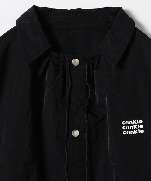 FREAK'S STORE(フリークスストア)の「crinkle crinkle crinkle/クリンクルクリンクルクリンクル gather monster coach jacket/ギャザー モンスターコーチジャケット(ナイロンジャケット・レディース・ネイビー/ブラック・フリ-)」の4枚目の写真