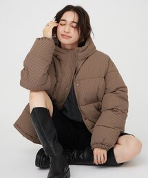 チェック中綿ブルゾン
