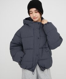 チェック中綿ブルゾン