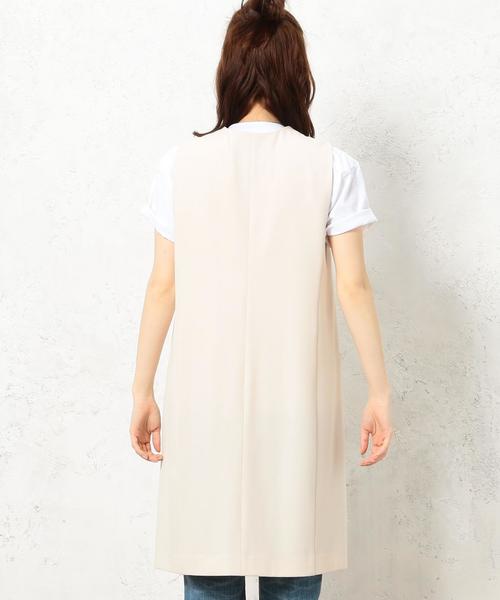 green label relaxing（グリーンレーベルリラクシング）の「KC P/PU Gilet ベスト（ベスト・レディース・オフホワイト/ブラック・FREE）」の4枚目の写真