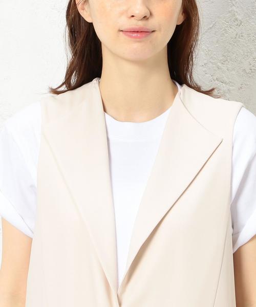 green label relaxing（グリーンレーベルリラクシング）の「KC P/PU Gilet ベスト（ベスト・レディース・オフホワイト/ブラック・FREE）」の9枚目の写真