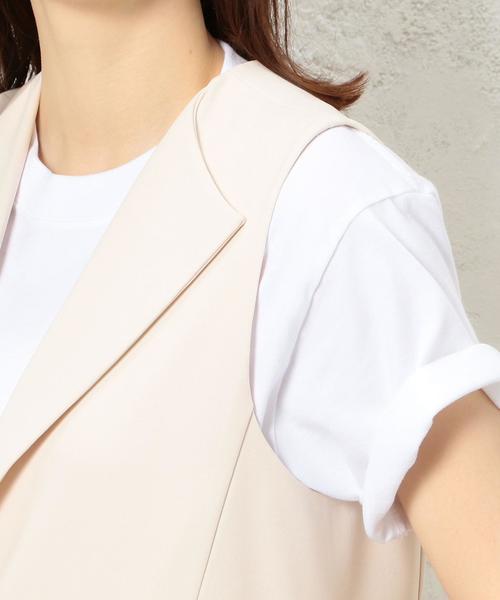 green label relaxing（グリーンレーベルリラクシング）の「KC P/PU Gilet ベスト（ベスト・レディース・オフホワイト/ブラック・FREE）」の10枚目の写真