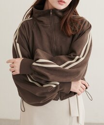 袖ラインスタンドショートブルゾン