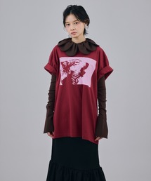 NON TOKYO/ノントーキョー/PRINT L/S T-SHIRT(MOSAIC FLOWER)プリント
