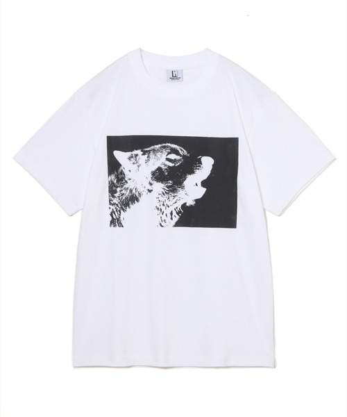 NON TOKYO(ノントーキョー)の「NON TOKYO/ノントーキョー/PRINT T-SHIRT(DOG)プリントTシャツ(犬)(Tシャツ/カットソー・レディース・バーガンディー/ブラック/ホワイト・2/1)」の2枚目の写真