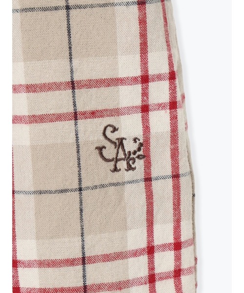 Samansa Mos2(サマンサ モスモス)の「【SA刺繍】裾ギャザーパンツ(その他パンツ・レディース・チェック/キナリ/ブラック・F)」の4枚目の写真