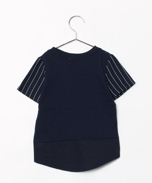 GLOBAL WORK（グローバルワーク）の「【キッズ】ストライププリントＴ半袖/713216（Tシャツ/カットソー・キッズ・オフホワイト/グレー/ネイビー・SMALL/LARGE/MEDIUM/X-LARGE）」の11枚目の写真