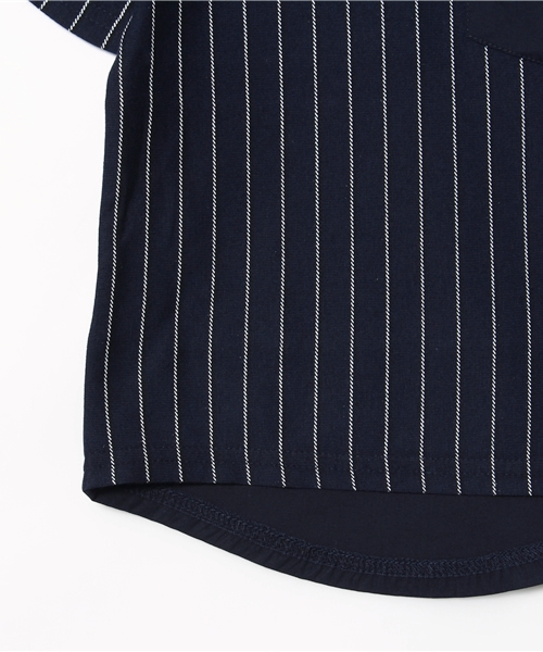 GLOBAL WORK（グローバルワーク）の「【キッズ】ストライププリントＴ半袖/713216（Tシャツ/カットソー・キッズ・オフホワイト/グレー/ネイビー・SMALL/LARGE/MEDIUM/X-LARGE）」の14枚目の写真