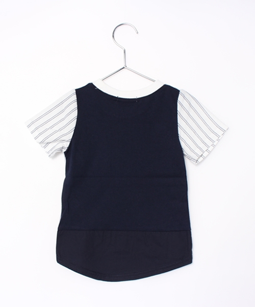 GLOBAL WORK（グローバルワーク）の「【キッズ】ストライププリントＴ半袖/713216（Tシャツ/カットソー・キッズ・オフホワイト/グレー/ネイビー・SMALL/LARGE/MEDIUM/X-LARGE）」の8枚目の写真