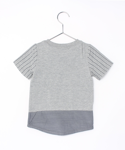 GLOBAL WORK（グローバルワーク）の「【キッズ】ストライププリントＴ半袖/713216（Tシャツ/カットソー・キッズ・オフホワイト/グレー/ネイビー・SMALL/LARGE/MEDIUM/X-LARGE）」の10枚目の写真