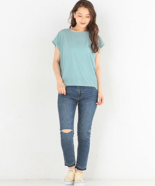 Another Edition（アナザーエディション）の「デニムニーダメージ(コバルト)/AEMBC CL DNM KNEE DAMAGE◆（デニムパンツ・レディース・コバルトブルー・SMALL/MEDIUM）」の16枚目の写真