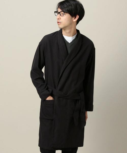 BEAUTY&YOUTH UNITED ARROWS（ビューティーアンドユースユナイテッドアローズ）の「BY ファノンネル シャツガウン◆（その他アウター・メンズ・ブラック/ネイビー・LARGE/MEDIUM）」の2枚目の写真