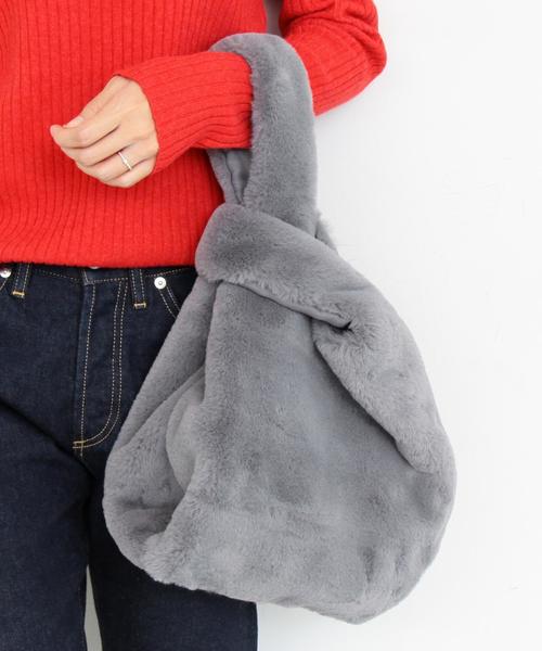 BEAUTY&YOUTH UNITED ARROWS（ビューティーアンドユースユナイテッドアローズ）の「BY∴ フェイクファーショッパーBAG ◆（トートバッグ・レディース・ブラック/グレー/ネイビー/その他1・FREE）」の4枚目の写真