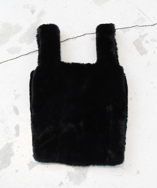 BEAUTY&YOUTH UNITED ARROWS（ビューティーアンドユースユナイテッドアローズ）の「BY∴ フェイクファーショッパーBAG ◆（トートバッグ・レディース・ブラック/グレー/ネイビー/その他1・FREE）」の5枚目の写真