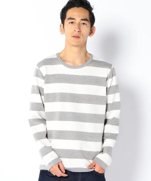 coen（コーエン）の「リップルボーダーカットソー（Tシャツ/カットソー・メンズ・ネイビー/グレー・X-LARGE/SMALL/LARGE/MEDIUM）」の2枚目の写真