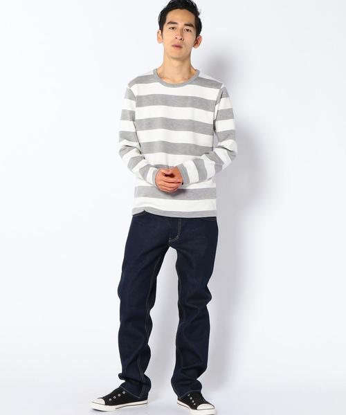 coen（コーエン）の「リップルボーダーカットソー（Tシャツ/カットソー・メンズ・ネイビー/グレー・X-LARGE/SMALL/LARGE/MEDIUM）」の12枚目の写真