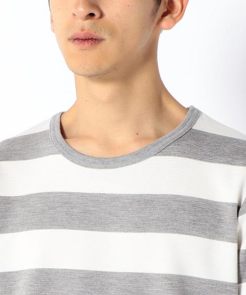 coen（コーエン）の「リップルボーダーカットソー（Tシャツ/カットソー・メンズ・ネイビー/グレー・X-LARGE/SMALL/LARGE/MEDIUM）」の3枚目の写真