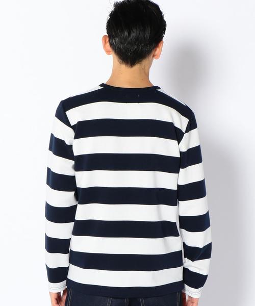 coen（コーエン）の「リップルボーダーカットソー（Tシャツ/カットソー・メンズ・ネイビー/グレー・X-LARGE/SMALL/LARGE/MEDIUM）」の7枚目の写真