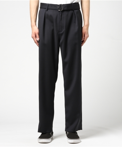 STUDIOUS（ステュディオス）の「STUDIOUS ベルテッドワイドスラックス（スラックス・メンズ・ブラック/ネイビー・2/1/3）」の3枚目の写真