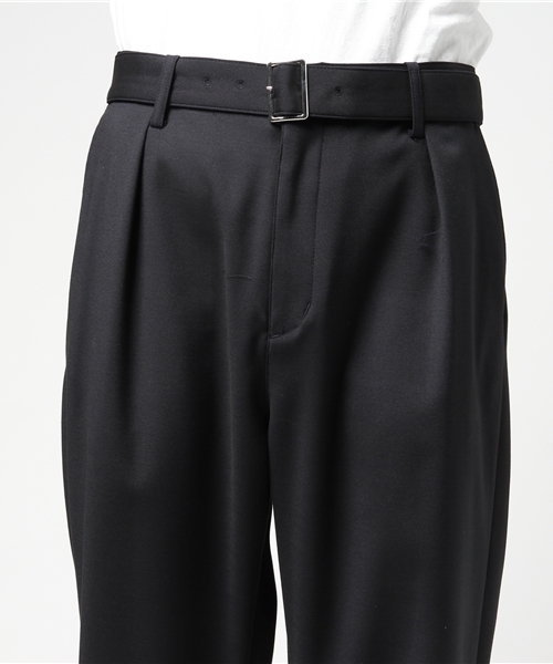 STUDIOUS（ステュディオス）の「STUDIOUS ベルテッドワイドスラックス（スラックス・メンズ・ブラック/ネイビー・2/1/3）」の6枚目の写真