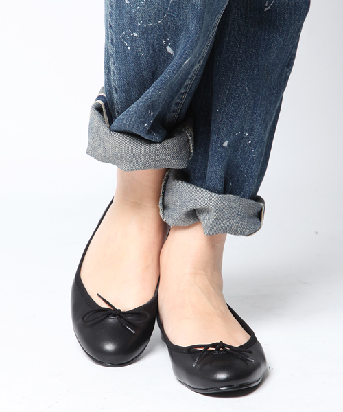 HELIOPOLE（エリオポール）の「HIRICA シープスキンバレエシューズINA/AGNEAU（バレエシューズ・レディース・ベージュ/ブラック・39/37/38/36）」の8枚目の写真