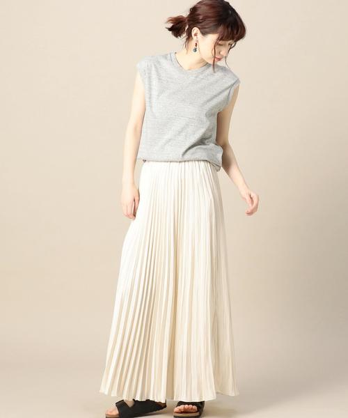 AURALEE（オーラリー）の「＜AURALEE＞ベーシックスリーブレスカットソー Ψ（Tシャツ/カットソー・レディース・ホワイト/ブラック/グレー・1）」の15枚目の写真