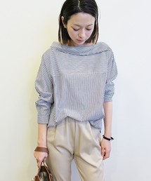 ottilie | ロールカラーストライプブラウス(シャツ/ブラウス)