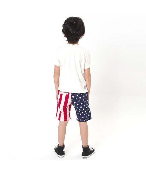BREEZE（ブリーズ）の「星条旗柄パンツ 4.5分丈（その他パンツ・キッズ・レッド/グリーン・130/140/120/100/80/90/110/95）」の4枚目の写真