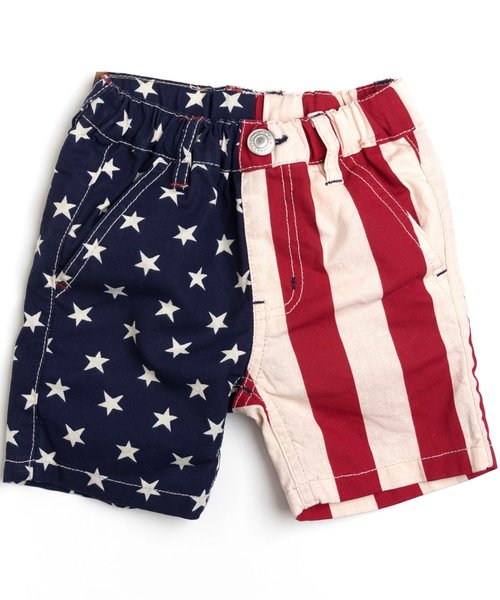 BREEZE（ブリーズ）の「星条旗柄パンツ 4.5分丈（その他パンツ・キッズ・レッド/グリーン・130/140/120/100/80/90/110/95）」の7枚目の写真