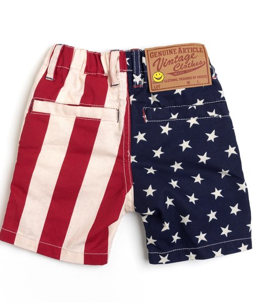 BREEZE（ブリーズ）の「星条旗柄パンツ 4.5分丈（その他パンツ・キッズ・レッド/グリーン・130/140/120/100/80/90/110/95）」の10枚目の写真