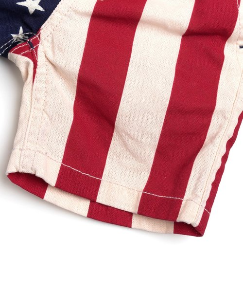 BREEZE（ブリーズ）の「星条旗柄パンツ 4.5分丈（その他パンツ・キッズ・レッド/グリーン・130/140/120/100/80/90/110/95）」の14枚目の写真