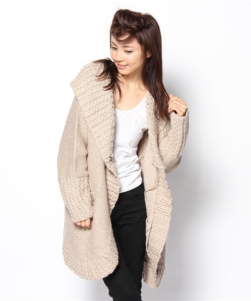 DouDou（ドゥドゥ）の「酸性ACニットガウン（その他アウター・レディース・ベージュ・FREE）」の8枚目の写真