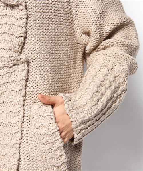 DouDou（ドゥドゥ）の「酸性ACニットガウン（その他アウター・レディース・ベージュ・FREE）」の7枚目の写真