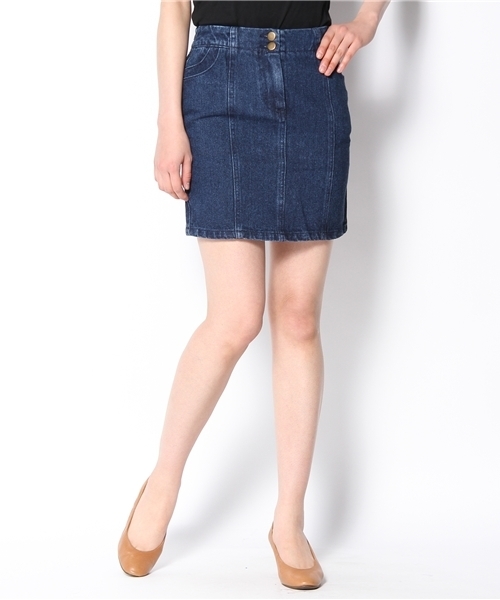 Kastane（カスタネ）の「デニムタイトSK（デニムスカート・レディース・カモフラージュ/インディゴブルー/ライトブルー/ケミカルウォッシュ/アニマル・MEDIUM/SMALL）」の3枚目の写真