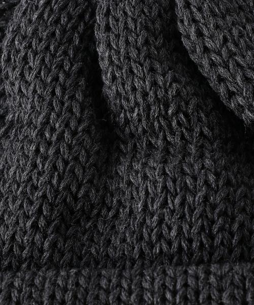 COMESANDGOES（カムズアンドゴーズ）の「＜COMESANDGOES＞ STANDARD KNIT/ニットキャップ □□ о（ニットキャップ/ビーニー・メンズ・ホワイト/ブラック/ダークグレー・FREE）」の5枚目の写真