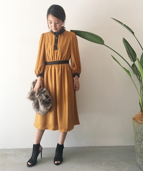 Banner Barrett バナーバレット の Satin Vintage Shirt Dress ワンピース Wear