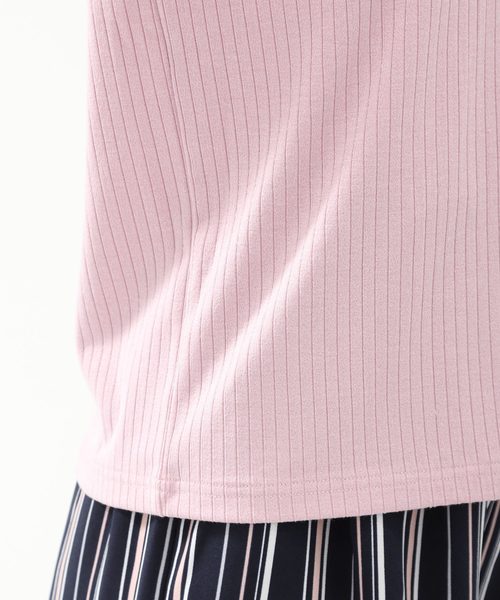 Honeys（ハニーズ）の「袖チュールプルオーバー（Tシャツ/カットソー・レディース・ブラック/アイボリー/ピンク/グレー・S/M/L）」の20枚目の写真