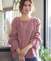 Bab Bou Jeloud | スヌード付き2WAYキャンディースリーブトップス(ニット/セーター)