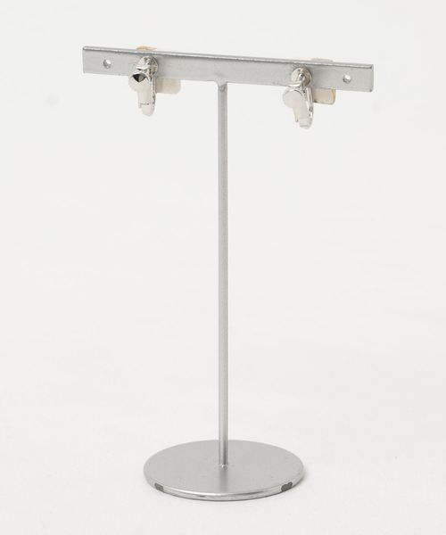 TONE SELECT GOODS(トーンセレクトグッズ)の「【irodori】スクエア金彩earring(白)(イヤリング・レディース・ホワイト・FREE)」の2枚目の写真