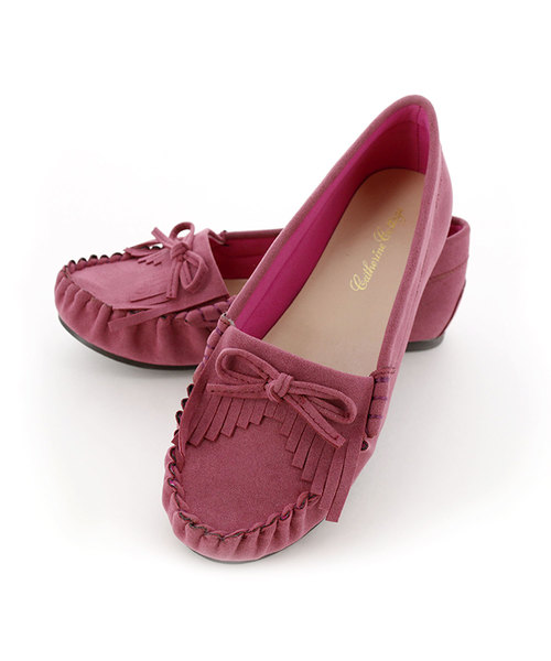 Catherine Cottage（キャサリンコテージ）の「モカシンシューズ（モカシン/デッキシューズ・キッズ・ピンク/チェリーピンク/ネイビー/ブラウン/グレー・20/21/22/23）」の5枚目の写真