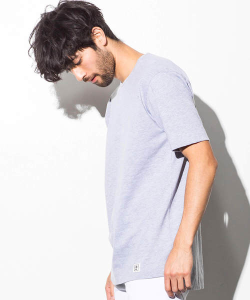 AZ by junhashimoto（エーゼイ バイ ジュンハシモト）の「AZ by junhashimoto(エーゼイ バイ ジュンハシモト)ロング丈 半袖Ｔシャツ（Tシャツ/カットソー・メンズ・ホワイト×ブラック/トップグレー/ブラック/ホワイト・MEDIUM/SMALL/LARGE/X-LARGE）」の12枚目の写真