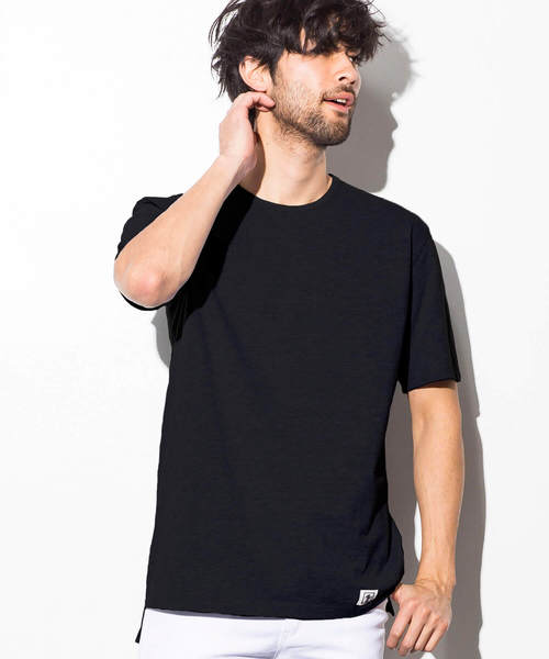 AZ by junhashimoto（エーゼイ バイ ジュンハシモト）の「AZ by junhashimoto(エーゼイ バイ ジュンハシモト)ロング丈 半袖Ｔシャツ（Tシャツ/カットソー・メンズ・ホワイト×ブラック/トップグレー/ブラック/ホワイト・MEDIUM/SMALL/LARGE/X-LARGE）」の20枚目の写真