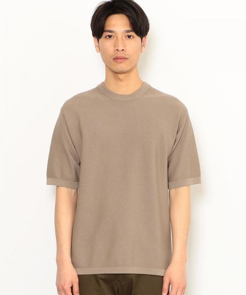 green label relaxing（グリーンレーベルリラクシング）の「SC ウォッシュド カノコ ムジT /　サマーニット ◆（ニット/セーター・メンズ・ベージュ/コバルトブルー・SMALL/LARGE/MEDIUM）」の17枚目の写真